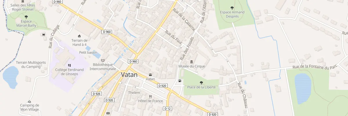 Plan du 1 Rue des Fossés à Vatan