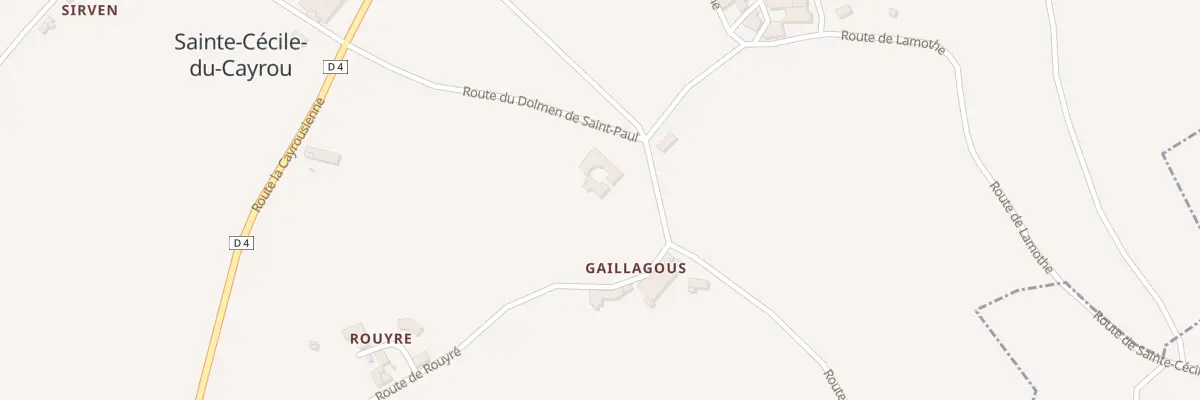 Plan du 320 Rte du Dolmen de Saint-Paul à Sainte-Cécile-du-Cayrou