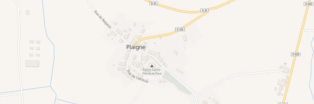 Plan du 9000 Rue Longue à Plaigne