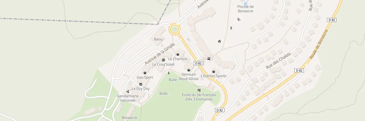 Plan de Av de la Griolle à Ax-les-Thermes