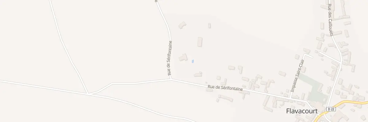 Plan du 28 Rue de Sérifontaine à Flavacourt