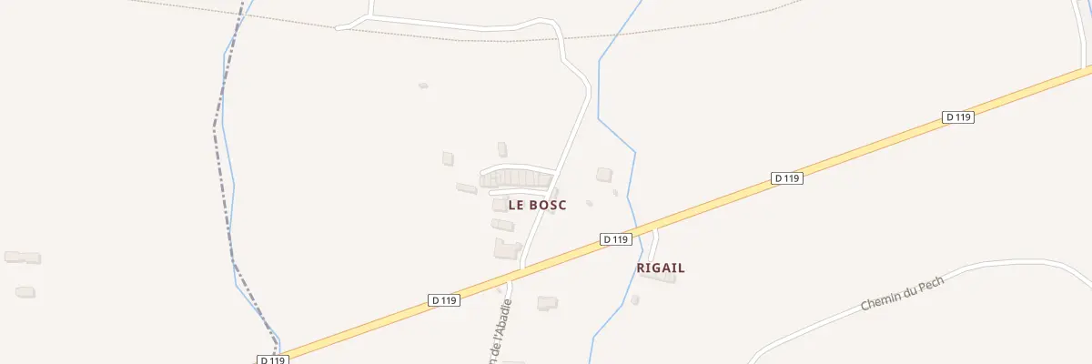 Plan du 30 Le Bosc-Hameau à Coutens