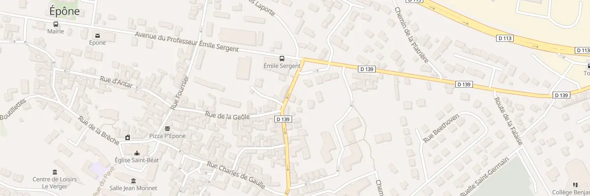 Plan du 1 Rue Porte de la Ville à Épône