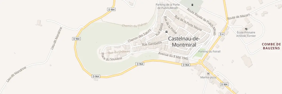 Plan du 10 Rue Gambetta à Castelnau-de-Montmiral