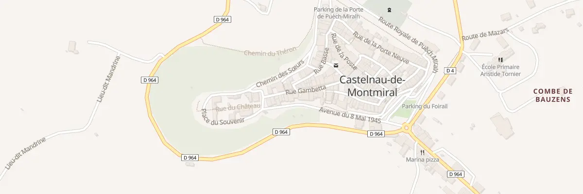 Plan du 14 Rue Gambetta à Castelnau-de-Montmiral