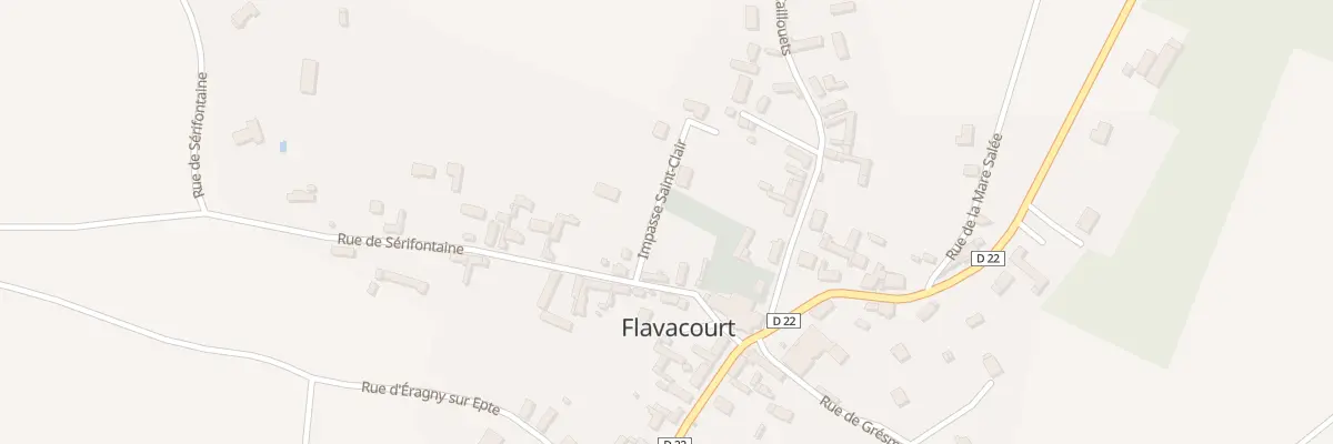 Plan du 2 Imp Saint Clair à Flavacourt