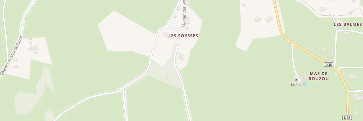 Plan du 405 Che des Soysses à Grèzes
