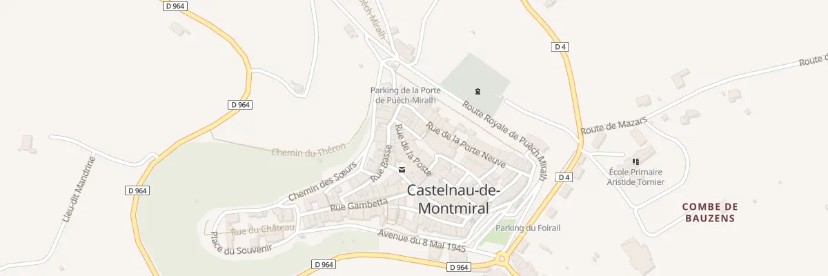 Plan du 2 Pl de l’Eglise à Castelnau-de-Montmiral