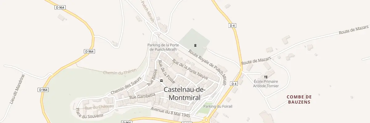 Plan du 2 Pl de l’Hôpital à Castelnau-de-Montmiral