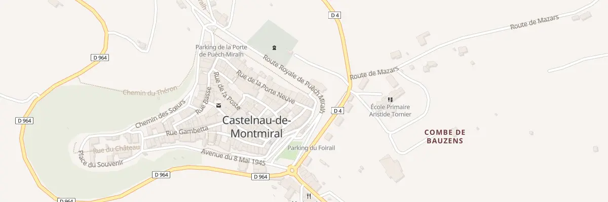 Plan du 33 Rue Porte Neuve à Castelnau-de-Montmiral