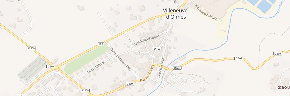 Plan du 1 Rue des Parises à Villeneuve-d’Olmes