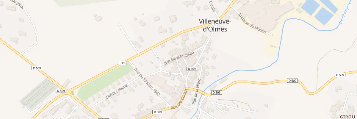 Plan du 5000 Rue des Parises à Villeneuve-d’Olmes
