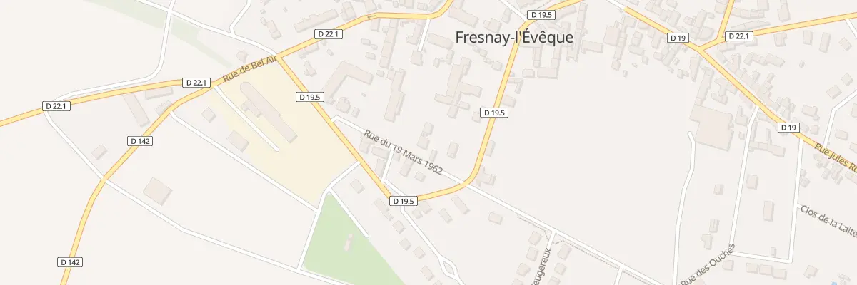 Plan du 4 Rue du Dix Neuf Mars 1962 à Fresnay-l’Évêque