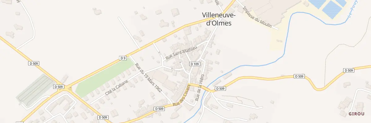 Plan du 7 Rue Balé à Villeneuve-d’Olmes
