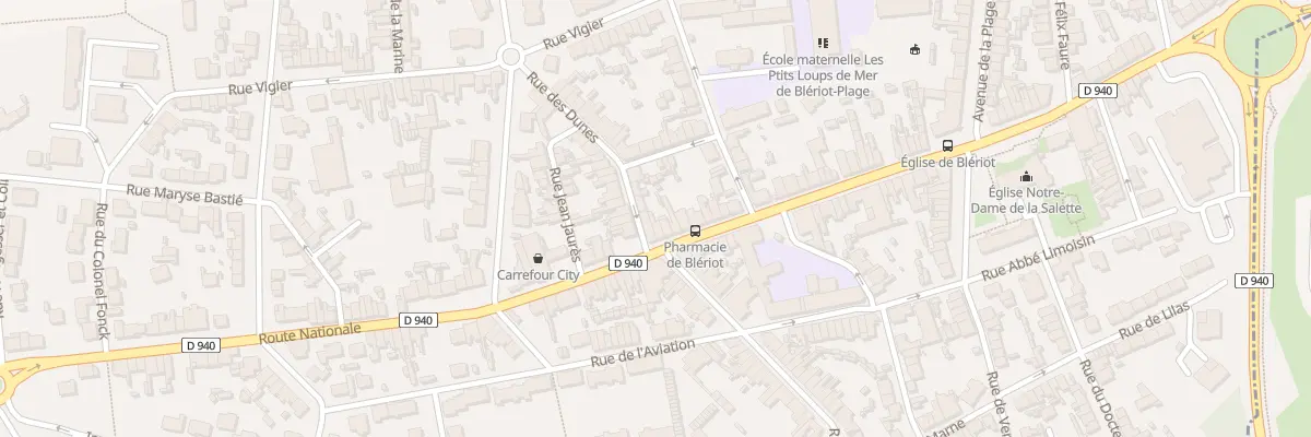 Plan du 92 Route Départementale 940 à Sangatte