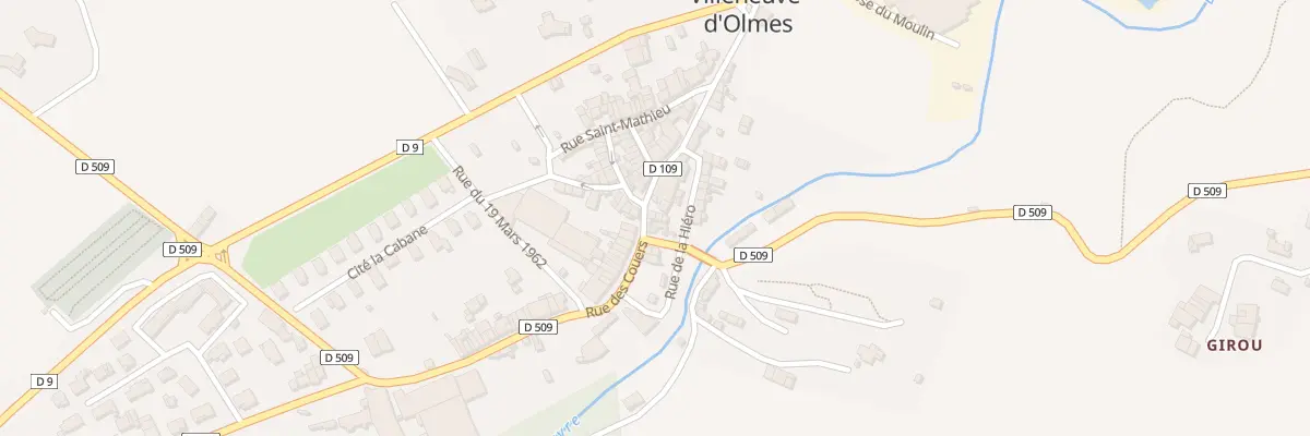 Plan du 2 Pl de l’Eglise à Villeneuve-d’Olmes