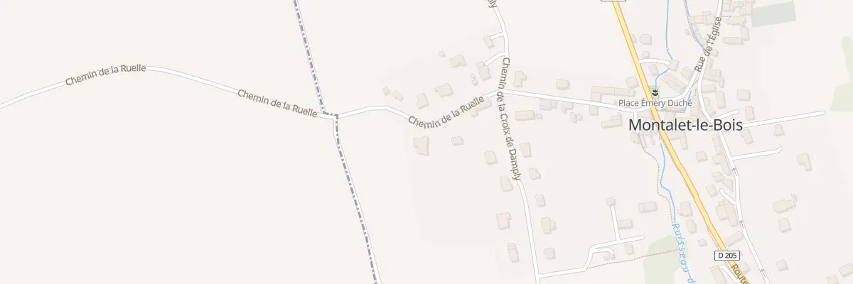 Plan du 1 Che de la Ruelle à Montalet-le-Bois