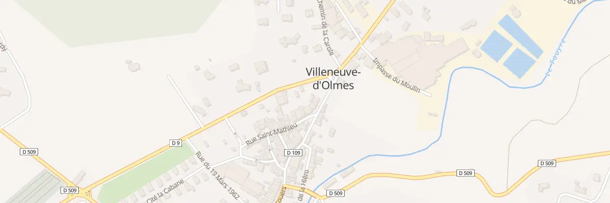 Plan du 2 Rue St Mathieu à Villeneuve-d’Olmes