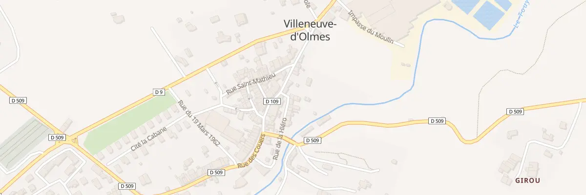 Plan du 10 Rue de la Hiero à Villeneuve-d’Olmes