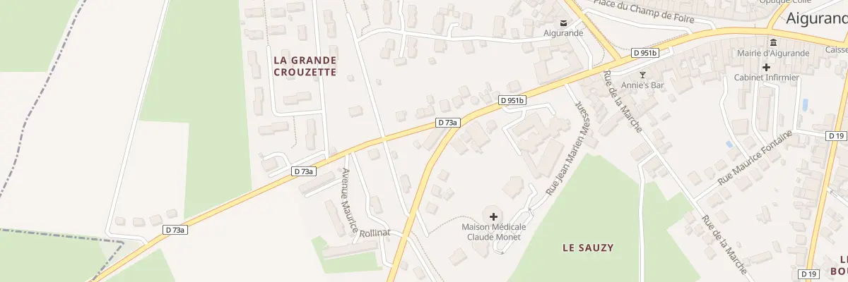Plan du 14 Av Rollinat à Aigurande