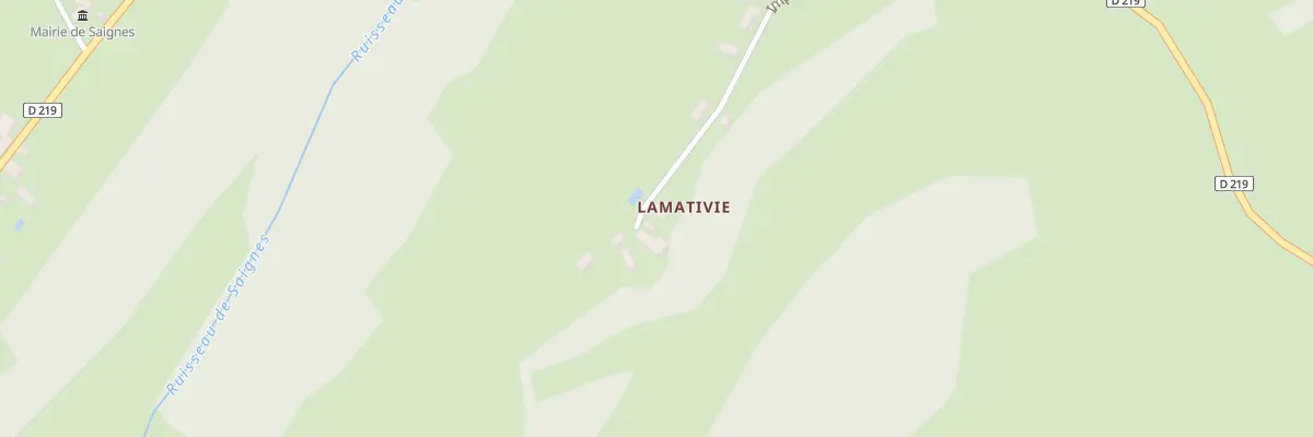 Plan du 5002 Lamativie à Saignes