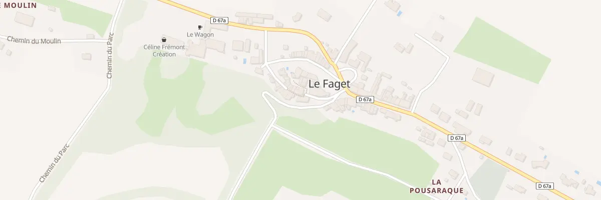 Plan de la Rue du vinaigre au Faget