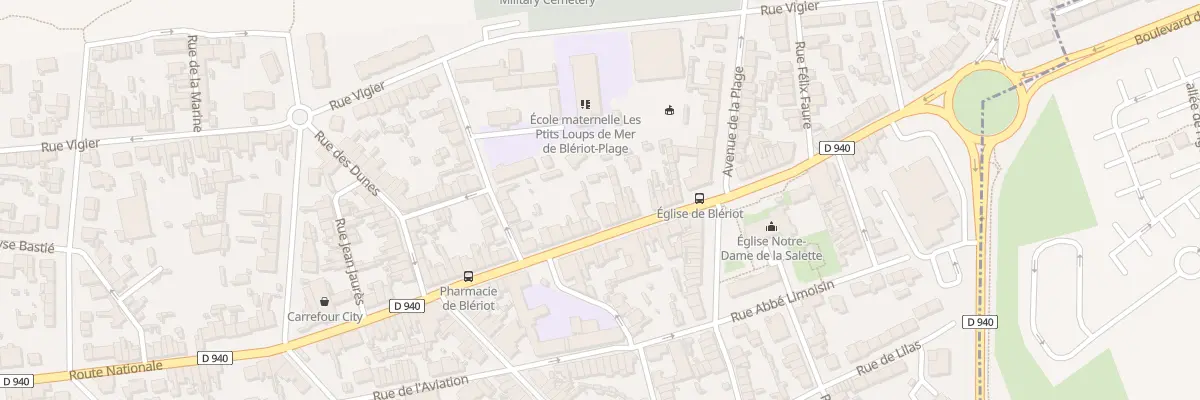 Plan du 68 Route Départementale 940 à Sangatte