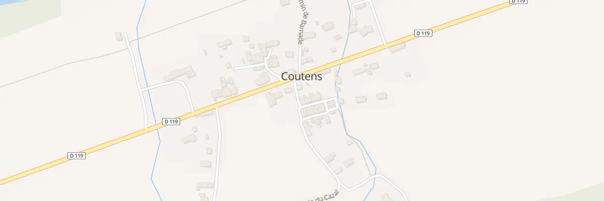 Plan du 1 Rue des Pénitents Blancs à Coutens