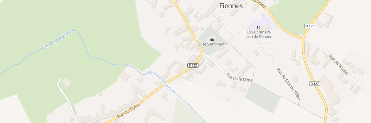 Plan du 265 Rue de l’Eglise à Fiennes