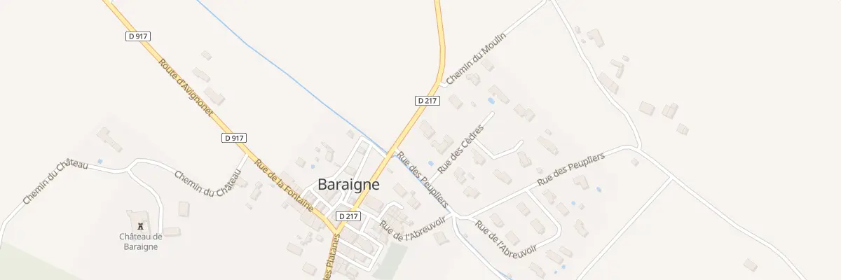 Plan du 1 Rue des Platanes à Baraigne