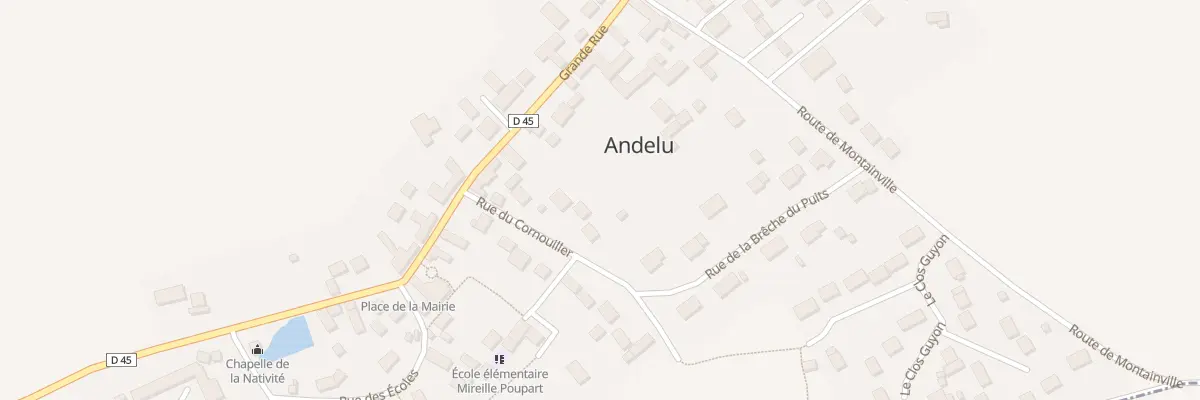 Plan du 3 Rue du Cornouiller à Andelu