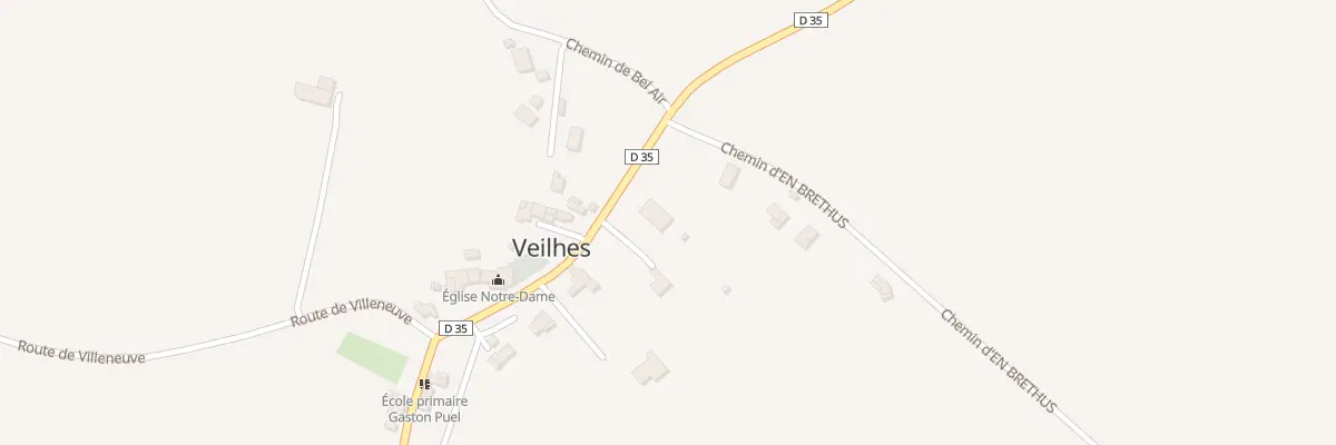 Plan du 172 Rte de Lacougotte-Cadoul à Veilhes