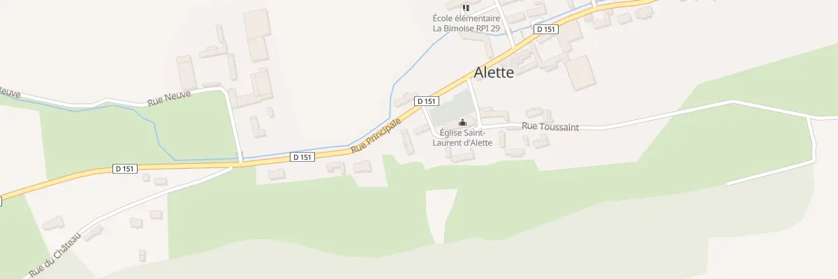 Plan du 1 Rue de l’Église à Alette