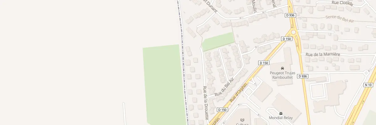 Plan du 2 Rue de la Drouette à Rambouillet