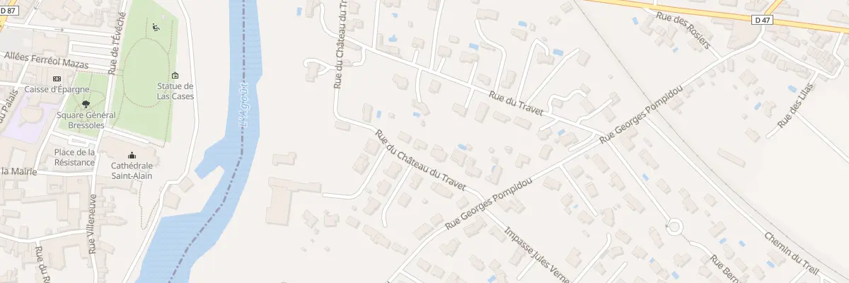 Plan du 8 Rue du Château du Travet à Labastide-Saint-Georges