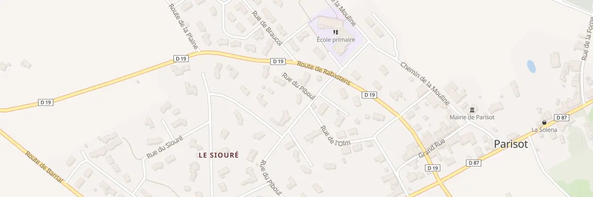 Plan du 11 Rue du Piboul à Parisot