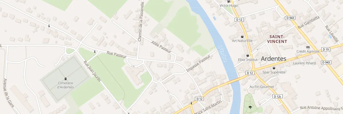 Plan du 20 Rue Pasteur à Ardentes