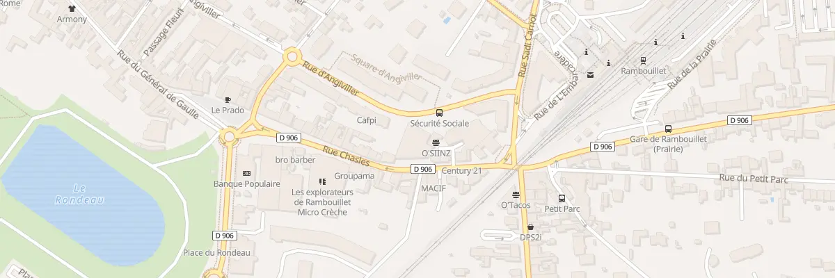 Plan du 1 Sq d’Angiviller à Rambouillet