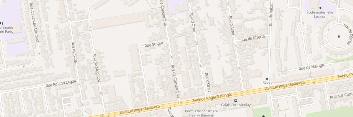 Plan du 14 Rue de Constantine à Calais