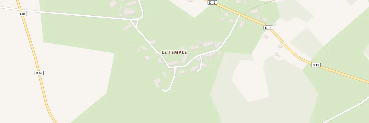 Plan du 15 Le Temple au Bourg-d’Hem