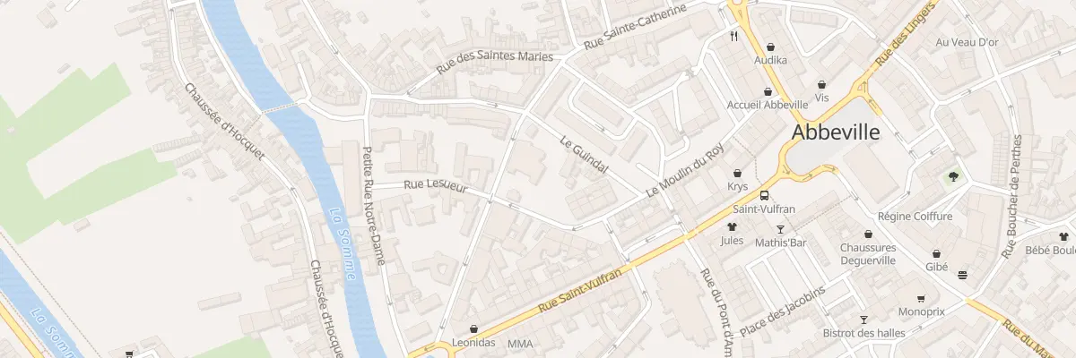 Plan du 22 Rue Lesueur à Abbeville