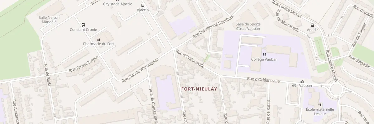 Plan du 629 Rue d’Orléansville à Calais
