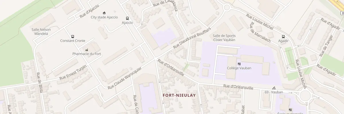 Plan du 640 Rue d’Orléansville à Calais