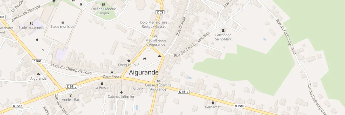 Plan du 2 Rue des Fosses St-Jean à Aigurande