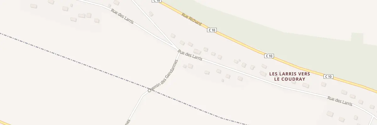 Plan du 155 Les Larris Vers le Coudray à Cuigy-en-Bray