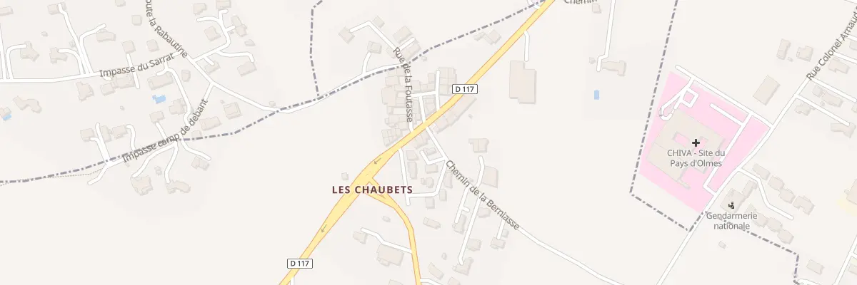 Plan du 259 Chaubets à Villeneuve-d’Olmes