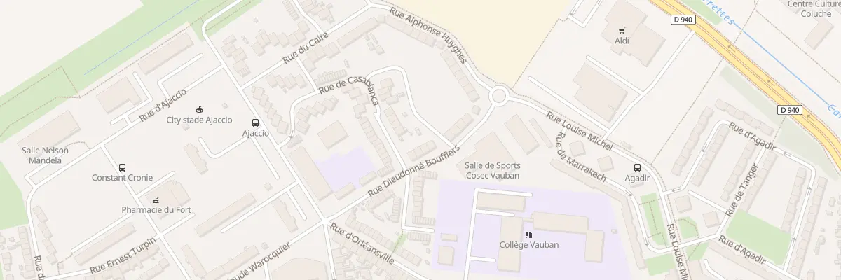 Plan du 23 Rue Dieudonné Boufflers à Calais