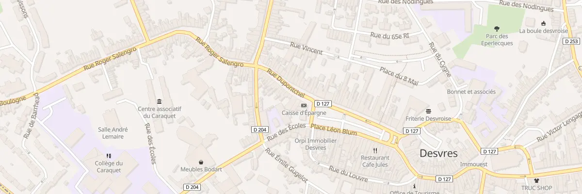 Plan du 5 Rue Dupontchel à Desvres