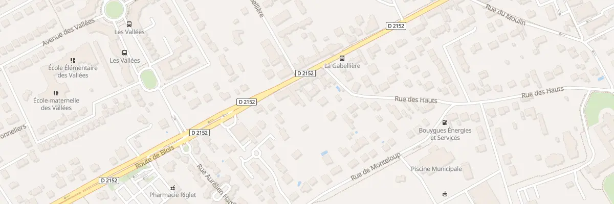 Plan de la Rue Nationale à La Chapelle-Saint-Mesmin