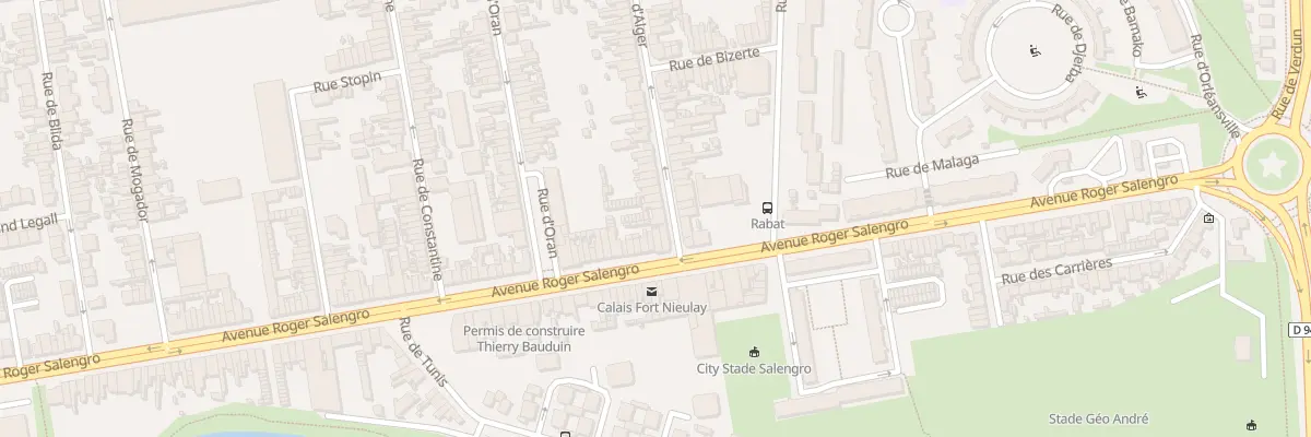 Plan du 3 Rue d’Alger à Calais